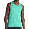 Gaiam Mens Everyday Basic Tank Top, Standard Fit, Stretch Midweight Jersey Material(Future Teal Heather)