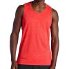 Gaiam Mens Everyday Basic Tank Top, Standard Fit, Stretch Midweight Jersey Material(Poppy Red Heather)