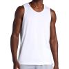 Gaiam Mens Everyday Basic Tank Top, Standard Fit, Stretch Midweight Jersey Material(Stark White)