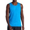 Gaiam Mens Everyday Basic Tank Top, Standard Fit, Stretch Midweight Jersey Material(Vibrant Blue Heather)