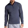 Gaiam Mens Recovery Long Sleeve Quarter-Zip, Standard Fit, Midweight Breathable Material(Cool Grey)