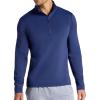Gaiam Mens Recovery Long Sleeve Quarter-Zip, Standard Fit, Midweight Breathable Material(Medieval Blue)