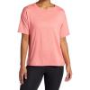 Gaiam Womens Oversized Performance T-Shirt, Oversized Fit, Stretch Lightweight Material(Lantana Heather)