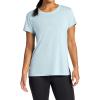 Gaiam Womens Restore Rib Mix T-Shirt, Relaxed Fit, Lightweight Heathered Material, High-Low Hem(Slate)