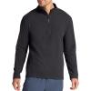 Gaiam mens Reform Long Sleeve Quarter-zip, Standard Fit, Stretch Midweight Material(Black)