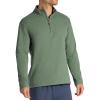 Gaiam mens Reform Long Sleeve Quarter-zip, Standard Fit, Stretch Midweight Material(Duck Green)