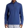 Gaiam mens Reform Long Sleeve Quarter-zip, Standard Fit, Stretch Midweight Material(Medieval Blue)