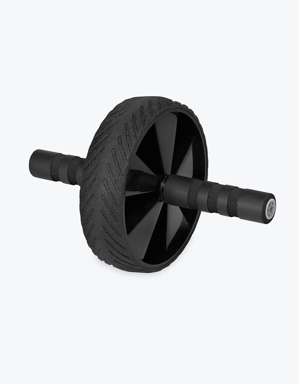 imageGaiam Essentials Ab Roller Wheel Knee Pad Abs Exercise Equipment Trainer with Comfort Grip Handles ampamp Large Non Skid Wheel Black