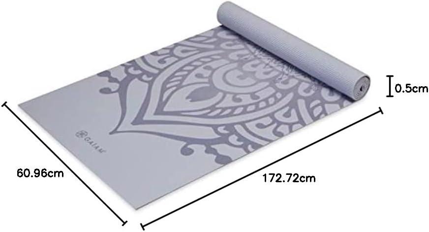 imageGaiam Yoga Mat Premium 5mm Print Thick Non Slip Exercise ampamp Fitness Mat for All Types of Yoga Pilates ampamp Floor Workouts 68quot x 24quot x 5mmWild Lilac Sundial