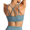 Gaiam Womens Shine Bra, Slim Fit, Stretch Midweight Material, Moisture-Wicking(Goblin Blue)