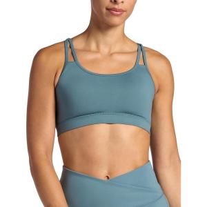 Gaiam Womens Shine Bra, Slim Fit, Stretch Midweight Material, Moisture-Wicking(Goblin Blue)
