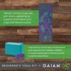 Gaiam Beginner’s Yoga Starter Kit (Yoga Mat, Yoga Block, Yoga Strap)(Lily Shadows)