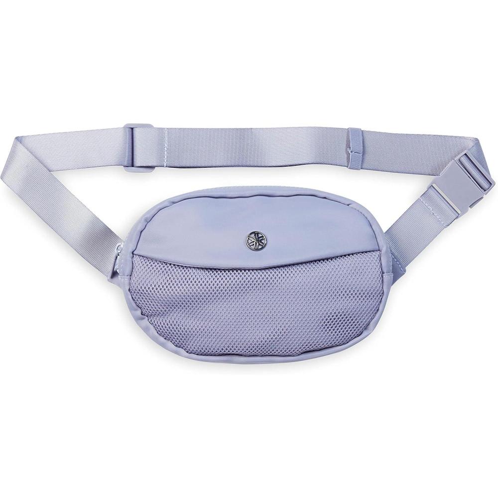 imageGaiam Go for It Waist Pack Adjustable Fanny Pack Crossbody Bags for Women ampamp Men  Waterproof Cross Body Bag with Zippered Pockets Running Belt Bag Ideal for Vacation ampamp TravelDeep Thistle
