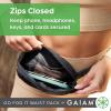 Gaiam Go for It Waist Pack, Adjustable Fanny Pack Crossbody Bags for Women & Men – Waterproof Cross Body Bag with Zippered Pockets, Running Belt Bag, Ideal for Vacation & Travel(High Tide)