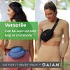 Gaiam Go for It Waist Pack, Adjustable Fanny Pack Crossbody Bags for Women & Men – Waterproof Cross Body Bag with Zippered Pockets, Running Belt Bag, Ideal for Vacation & Travel(Deep Thistle)