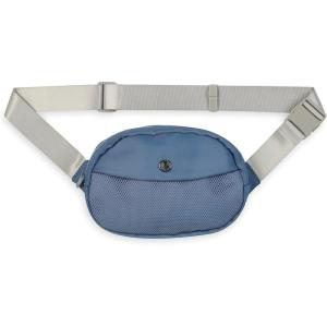 Gaiam Go for It Waist Pack, Adjustable Fanny Pack Crossbody Bags for Women & Men – Waterproof Cross Body Bag with Zippered Pockets, Running Belt Bag, Ideal for Vacation & Travel(High Tide)