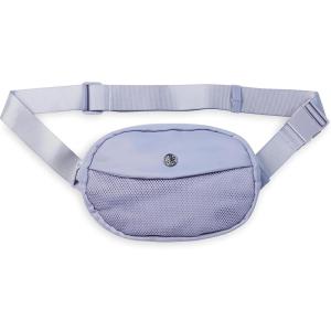 Gaiam Go for It Waist Pack, Adjustable Fanny Pack Crossbody Bags for Women & Men – Waterproof Cross Body Bag with Zippered Pockets, Running Belt Bag, Ideal for Vacation & Travel(Deep Thistle)