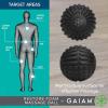Gaiam Restore Massage Ball – 5″ Foam Roller Semi Firm Textured Manual Deep Tissue Massager for Trigger Points, Myofascial Release, Sore Muscle Recovery & Pain Relief in HIPS, Glutes, Back & Shoulders