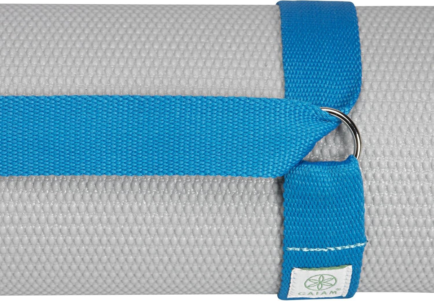 imageGaiam EasyCinch Yoga Mat Sling Durable Carrying Strap for Yoga Mat with Metal DRings for Secure Fit No Mat IncludedFuchsia Or Blue