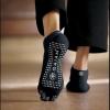 Gaiam 05-52204 Grippy Yoga Socks, Black/Grey, Medium/Large