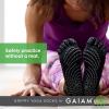 Gaiam 05-52204 Grippy Yoga Socks, Black/Grey, Medium/Large
