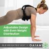 Gaiam Weighted Vest (Black, 8lb), Adjustable Exercise Vest for Cardio and Strength, Sweat-Resistant Polyester Workout Gear with Reflective Elements and Balanced Iron Sand Weight