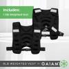 Gaiam Weighted Vest (Black, 8lb), Adjustable Exercise Vest for Cardio and Strength, Sweat-Resistant Polyester Workout Gear with Reflective Elements and Balanced Iron Sand Weight