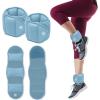 Gaiam Wrist and Ankle Weights, Wearable Bracelet to Strengthen, Tone & Sculpt, Adjustable Ankle Weights for Women & Men for Yoga, Dance, Pilates, Barre, Cardio, Home & Gym Use – 2LB PAIR – RETRO BLUE