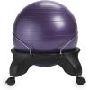 Gaiam Classic Backless Balance Ball Chair – Exercise Stability Yoga Ball Premium Ergonomic Chair for Home and Office Desk with Air Pump, Exercise Guide and Satisfaction Guarantee, Blue(Purple)