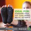 Gaiam Yoga Socks – Toeless Grippy Non Slip Sticky Grip Accessories for Women & Men(Black/Grey (2-pack))