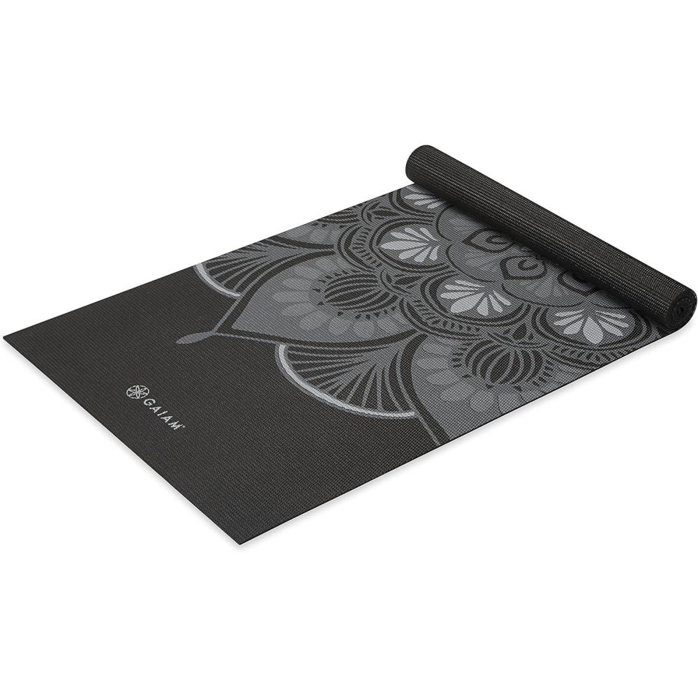 imageGaiam Print Yoga Mat Non Slip Exercise amp Fitness Mat for All Types of Yoga Pilates amp Floor ExercisesMystic Ink