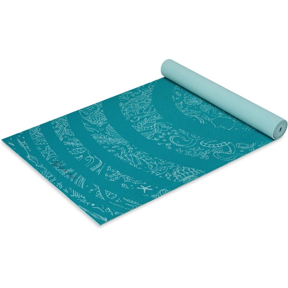 imageGaiam Print Yoga Mat Non Slip Exercise amp Fitness Mat for All Types of Yoga Pilates amp Floor ExercisesUnder the Sea