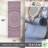 Gaiam Print Yoga Mat, Non Slip Exercise & Fitness Mat for All Types of Yoga, Pilates & Floor Exercises(Here & Now Dusty Rose)
