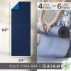 Gaiam Solid Color Yoga Mat, Non Slip Exercise & Fitness Mat for All Types of Yoga, Pilates & Floor Exercises(Navy/Blue)