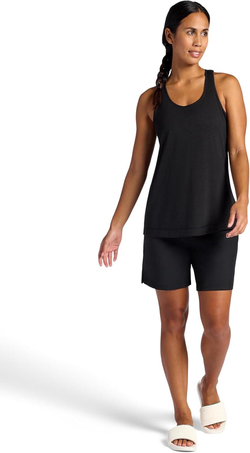 imageGaiam Womens Peace Scoopneck Tank Top Relaxed Fit Lightweight Heathered MaterialBlack Tap Shoe