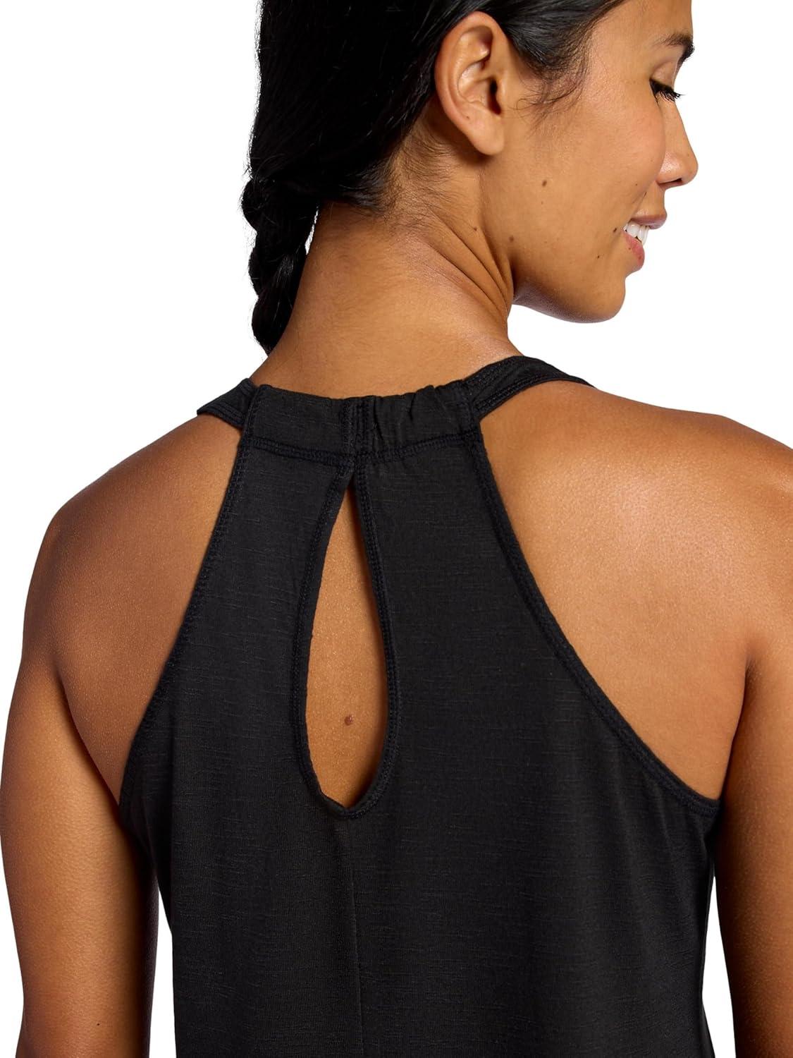 imageGaiam Womens Peace Scoopneck Tank Top Relaxed Fit Lightweight Heathered MaterialBlack Tap Shoe