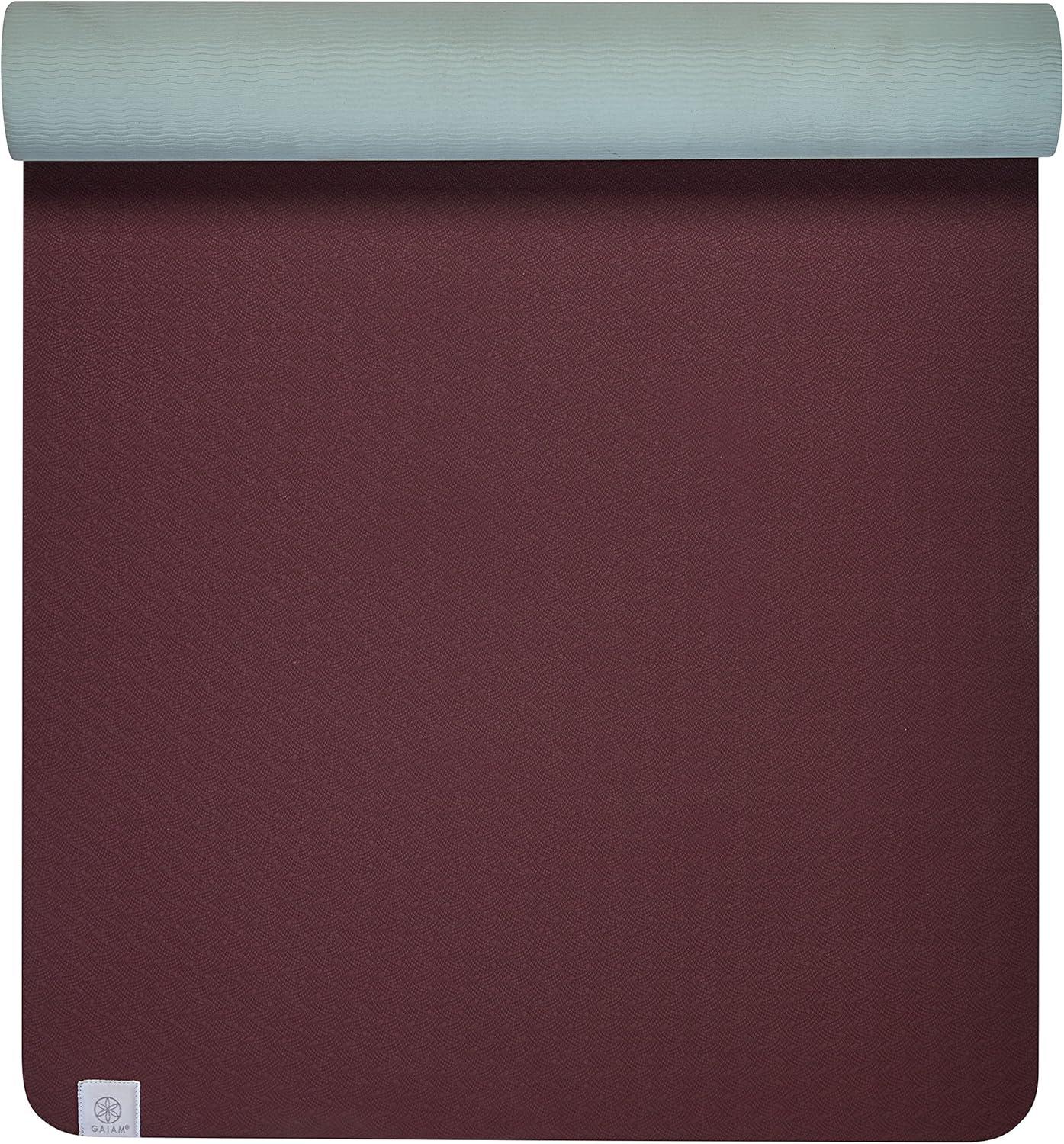 imageGaiam Yoga Mat Performance TPE Exercise amp Fitness Mat for All Types of Yoga Pilates amp Floor ExercisesSangriaLagoon