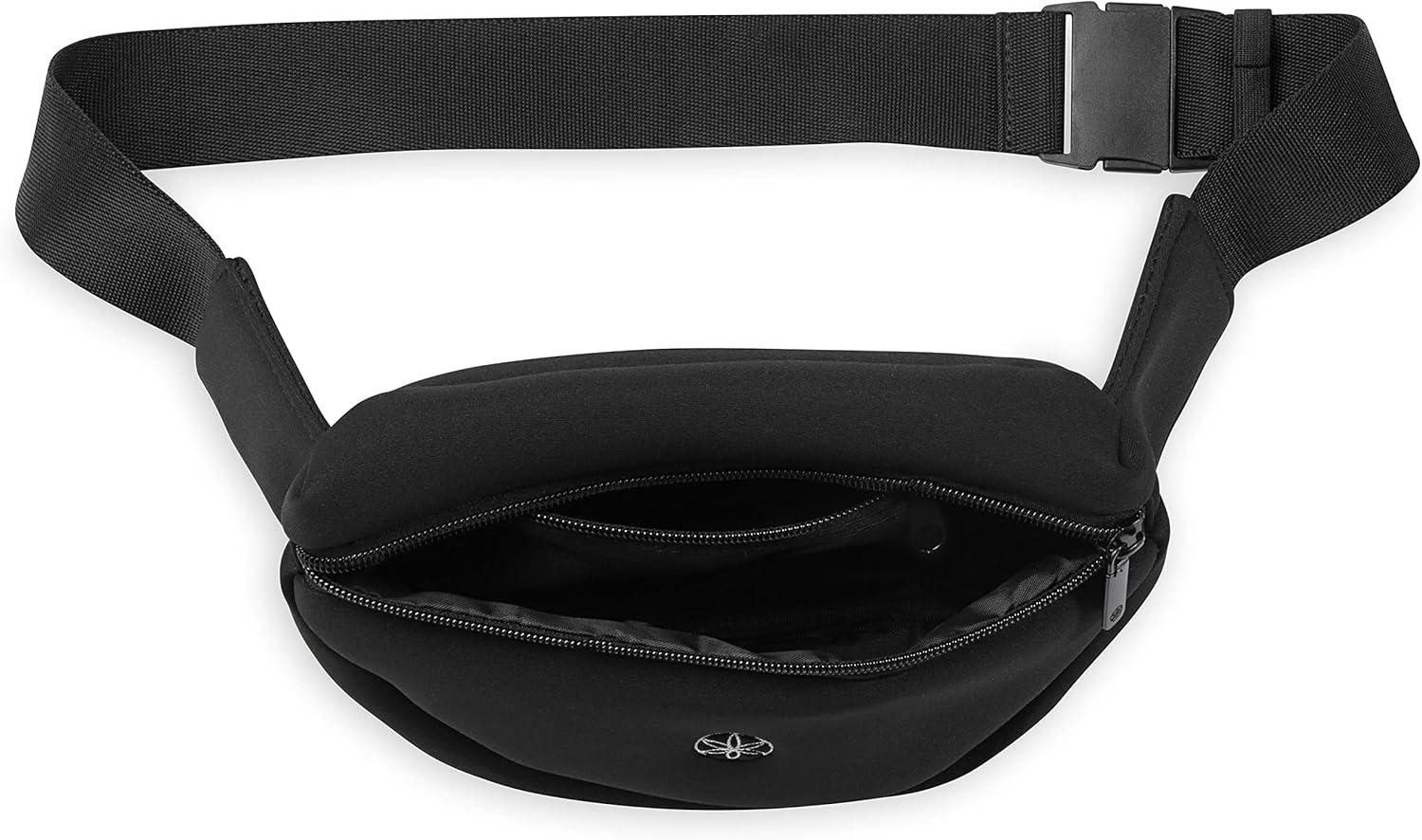 imageGaiam Altitude Waist Pack Storage Belt Bag for Women And Men Adjustable Belt With Lightweight Pouch For Storing EssentialsBlack