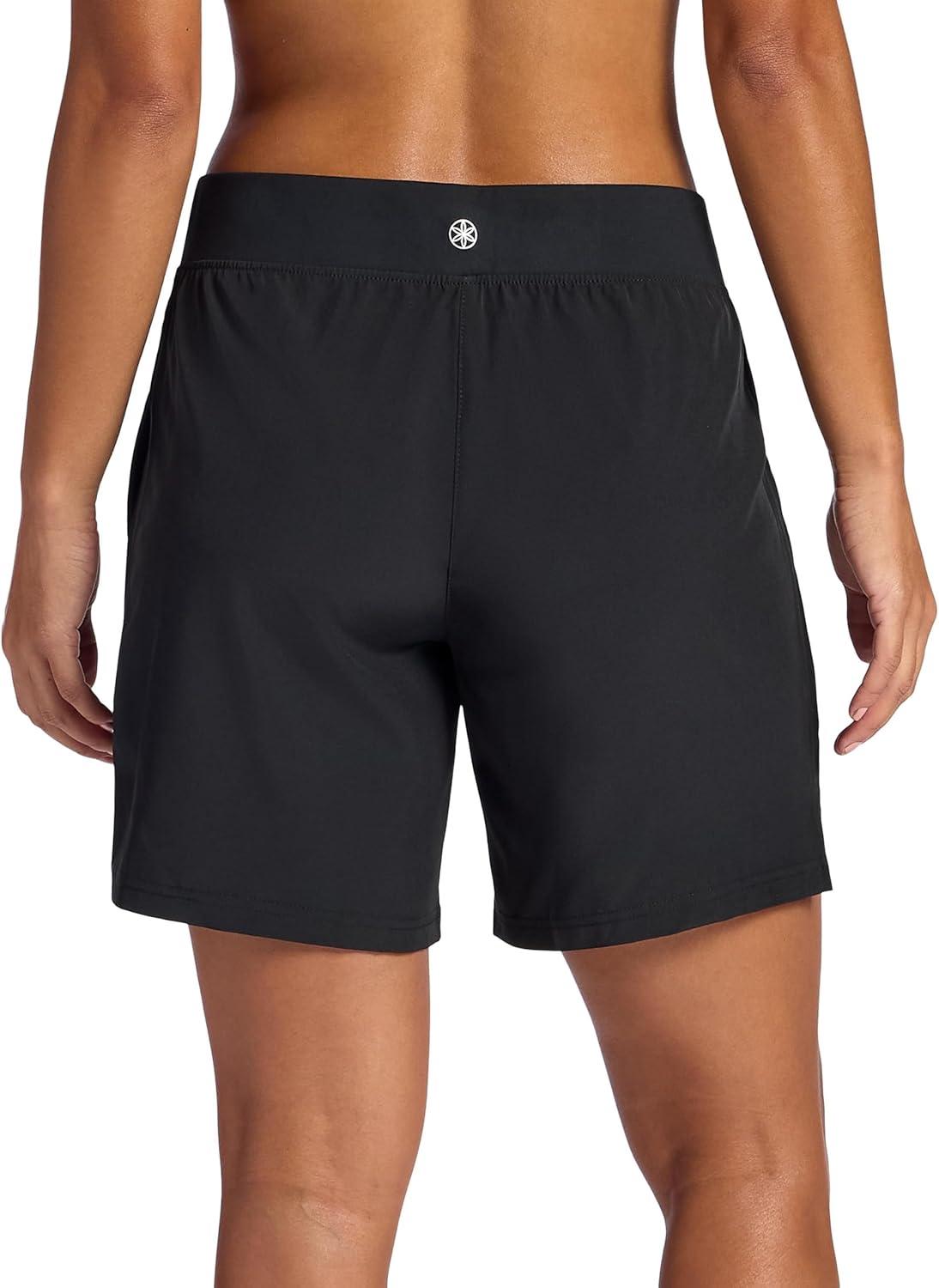 imageGaiam Womens Willow Walking Woven 7 Short Standard Fit Stretch Lightweight MaterialBlack Tap Shoe