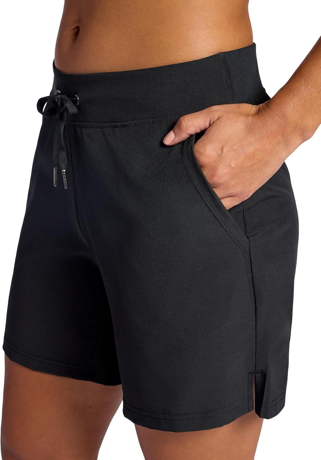 imageGaiam Womens Willow Walking Woven 7 Short Standard Fit Stretch Lightweight MaterialBlack Tap Shoe