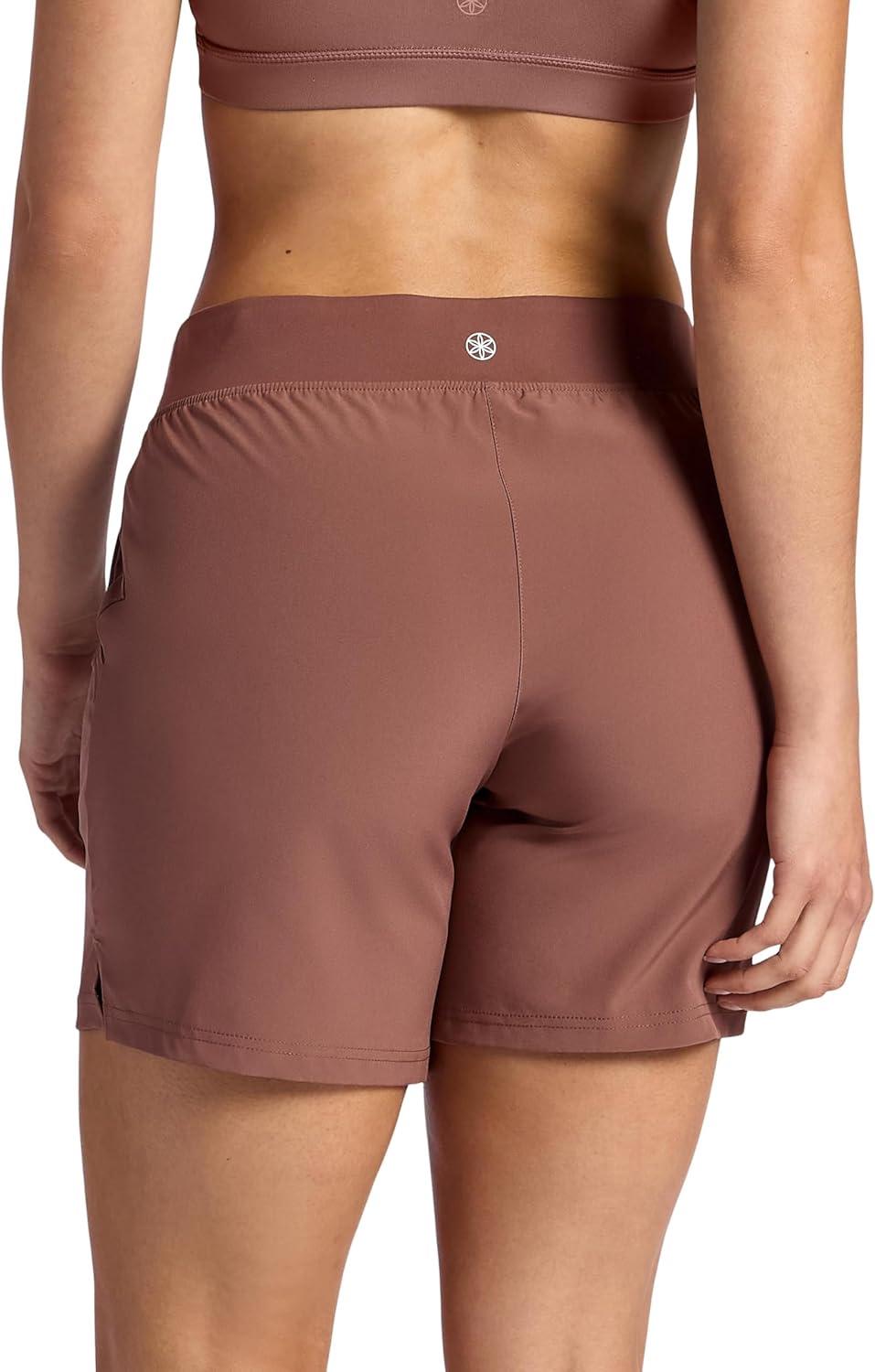 imageGaiam Womens Willow Walking Woven 7 Short Standard Fit Stretch Lightweight MaterialCafe Mocha