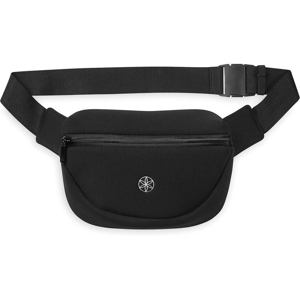 imageGaiam Altitude Waist Pack Storage Belt Bag for Women And Men Adjustable Belt With Lightweight Pouch For Storing EssentialsBlack