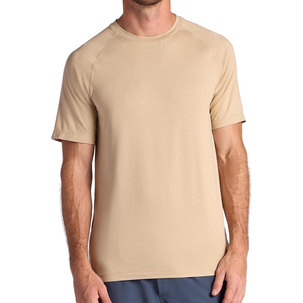 imageGaiam Mens Everyday Basic Raglan Top Standard Fit Stretch Midweight Jersey MaterialHumus