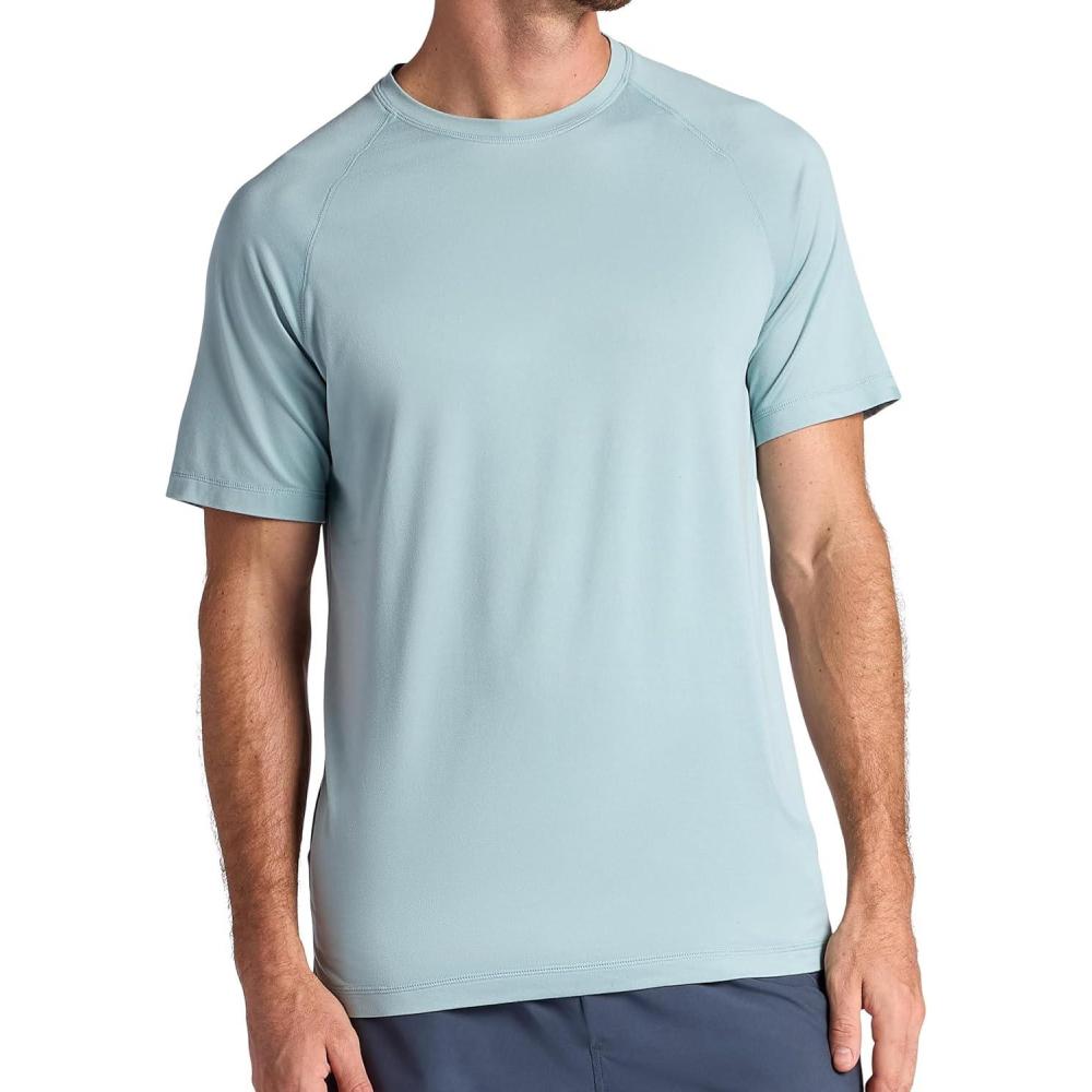 imageGaiam Mens Everyday Basic Raglan Top Standard Fit Stretch Midweight Jersey MaterialSlate