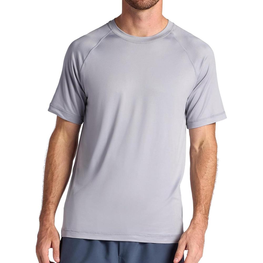 imageGaiam Mens Everyday Basic Raglan Top Standard Fit Stretch Midweight Jersey MaterialSleet