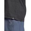 Gaiam Mens Everyday Basic Raglan Top, Standard Fit, Stretch Midweight Jersey Material(Black Heather)