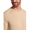 Gaiam Mens Everyday Basic Raglan Top, Standard Fit, Stretch Midweight Jersey Material(Humus)