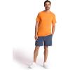Gaiam Mens Everyday Basic Raglan Top, Standard Fit, Stretch Midweight Jersey Material(Persimmon Orange)
