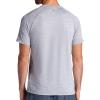 Gaiam Mens Everyday Basic Raglan Top, Standard Fit, Stretch Midweight Jersey Material(Sleet Heather)