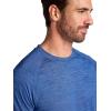 Gaiam Mens Everyday Basic Raglan Top, Standard Fit, Stretch Midweight Jersey Material(True Navy Heather)
